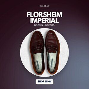 Florsheim Imperial Brown Leather Loafers Women Size 10 Pre-Owned Classic Dress S